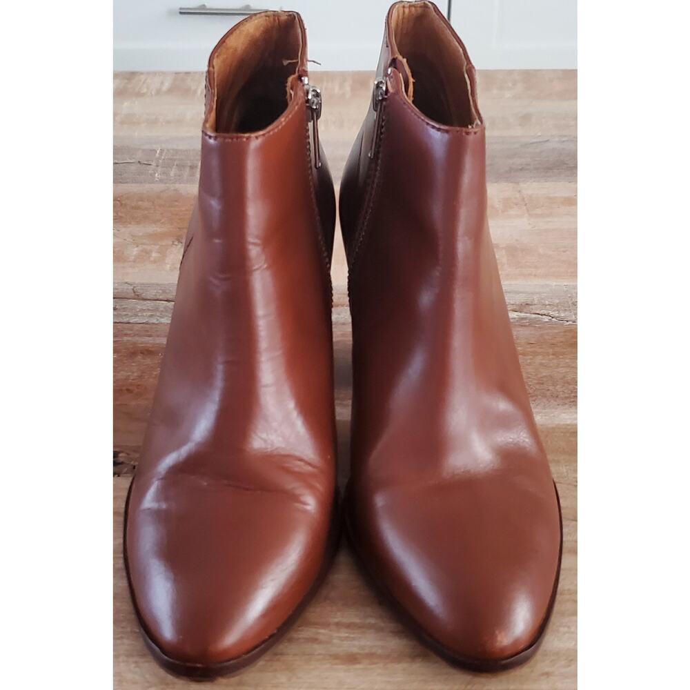 J. Crew "Laine" Leather Ankle Booties Style A9825 Women's Size 7 Made in Brazil